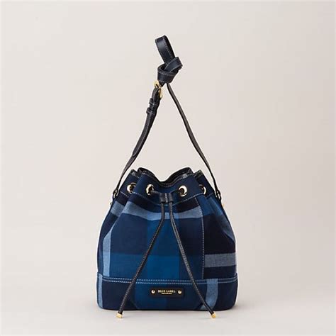 burberry blue label crestbridge block check pochette|BURBERRY BLUE LABEL Crestbridge Japan Large Tote Bag .